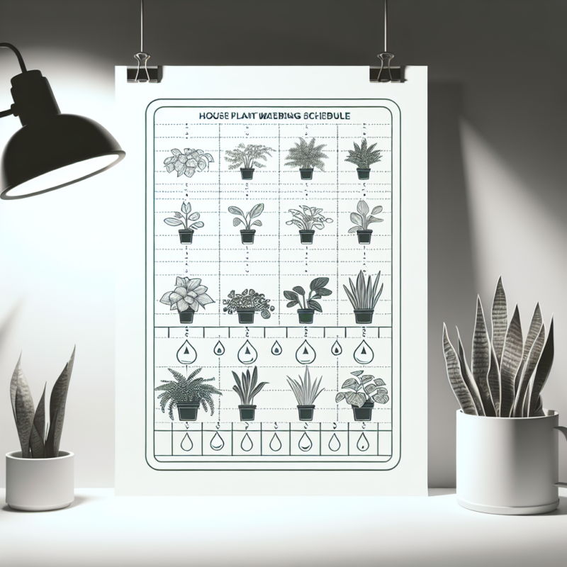 Houseplant Watering Schedule Template